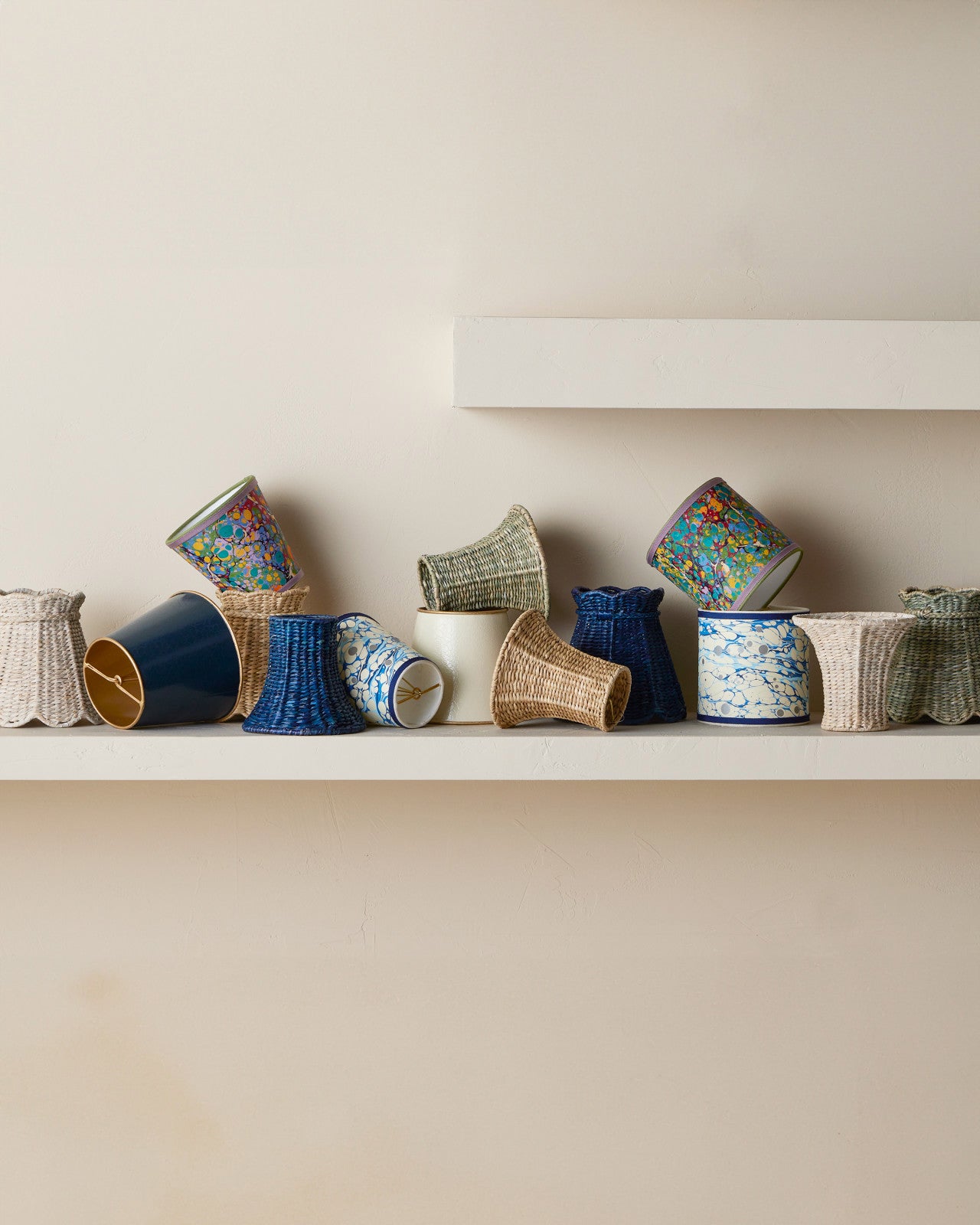 Annabelle Indigo Tapered Chandelier Shade